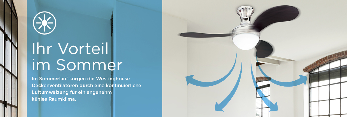 Heizkosten sparen mit Deckenventilatoren