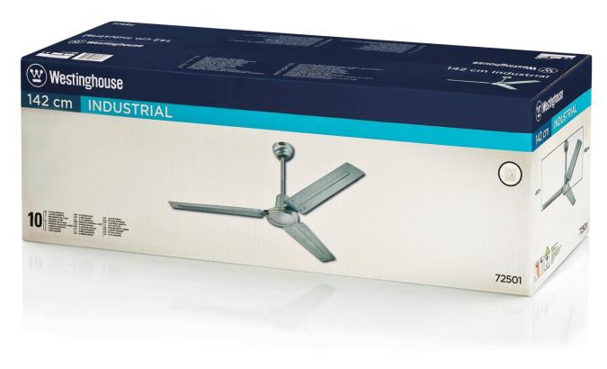 142 cm Westighouse Instustrial Deckenventilator in Silber mit