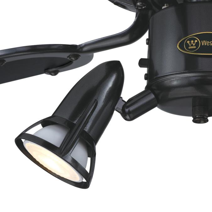 Deckenventilator Princess Trio 105cm - Messing Poliert Mit Eiche-Rattan Flügeln - Mit Zugschalter