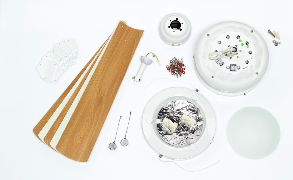 132 cm Westighouse Comet Deckenventilator in Weiß mit Wendeflügel in